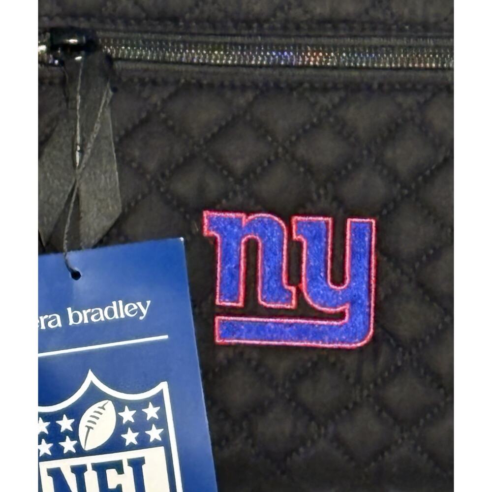 Vera Bradley NFL New York NY Giants Small Vera Tote Purse Bag Black + Logo NWT - Picture 3 of 12